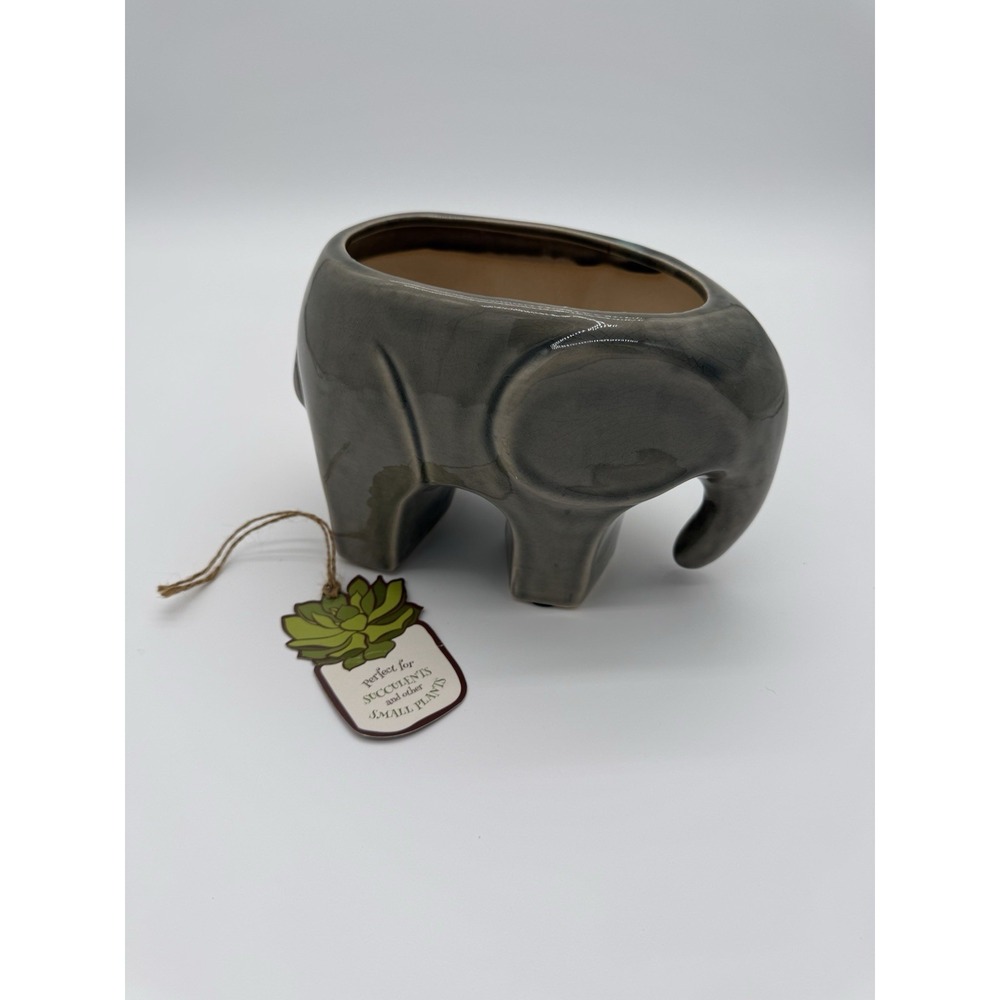 Gray Elephant Ceramic Planter Pot for Succulent Plants/Small plants